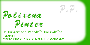 polixena pinter business card